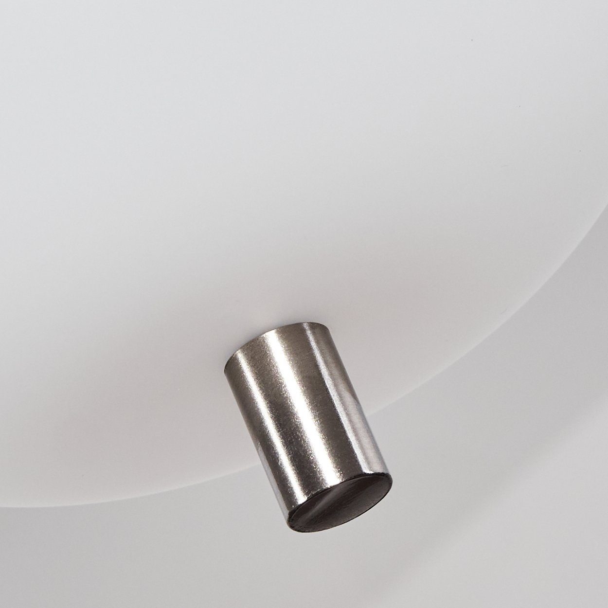 Hängeleuchte ohne hofstein »Ambrogio« aus Metall/Glas in Nickel-matt/Weiß, Hängelampe Leuchtmittel moderne