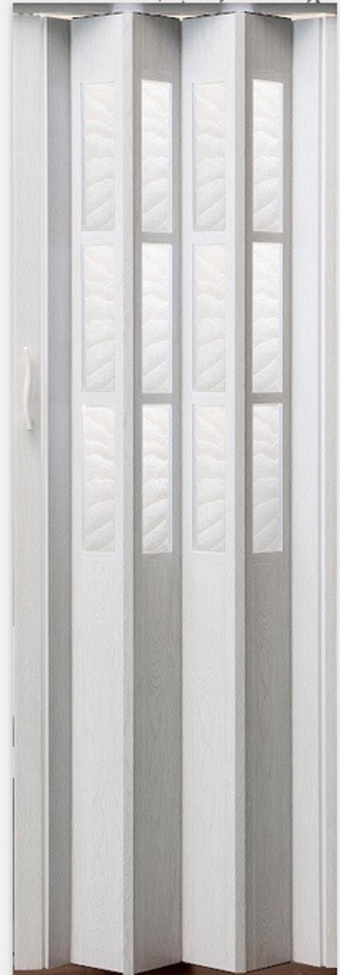 Vivaldi Falttür Schiebetür Tür weiß gewischt Fenster H. 203 cm B. bis 84 cm cl281 (1 Karton, 1-St., 1 Set), teils vormontiert