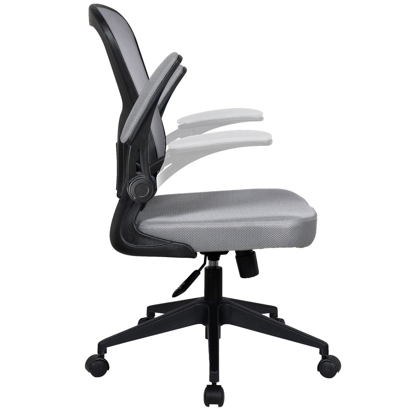 TRISENS Chefsessel Harry (1 Stück), Bürostuhl mit hochgeklappten Armlehnen Home Office Chair in Mesh-Optik