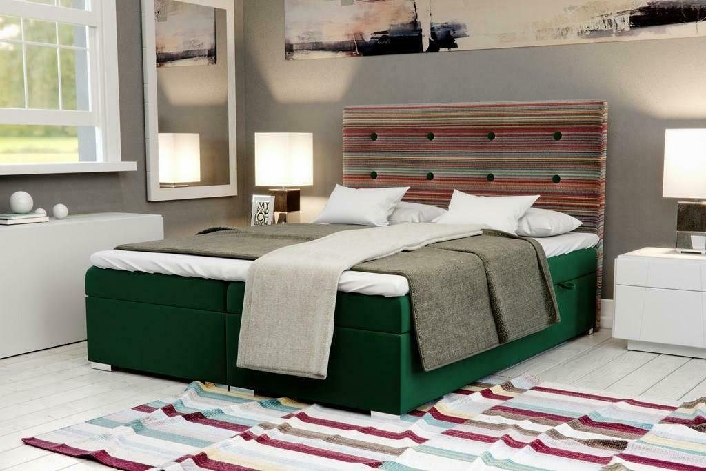 Bett Doppel Textil JVmoebel Bett Bettkasten Bett, Boxspring Luxus Polster Betten