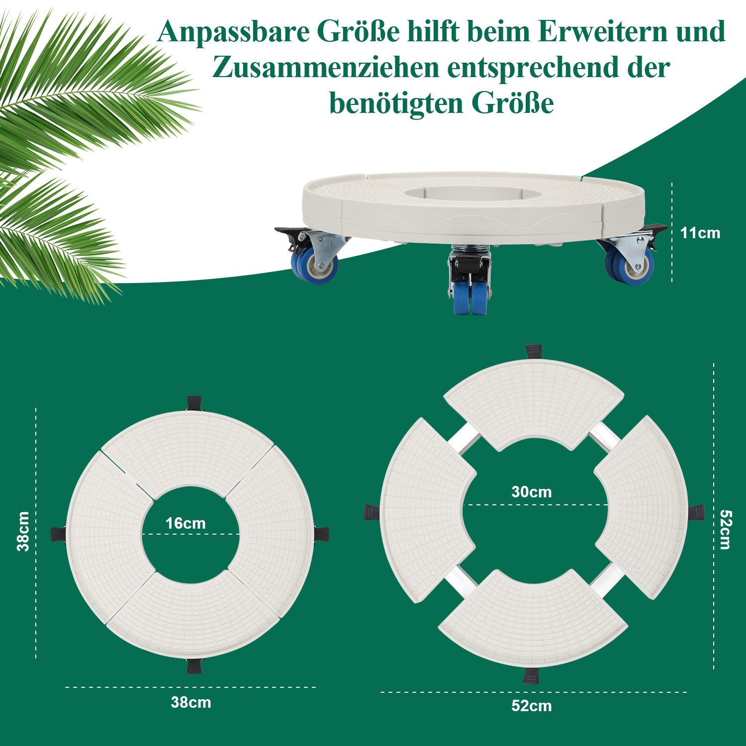 Clanmacy Pflanzenroller Pflanzenroller Blumenroller Blumentopfuntersetzer Ø günstig online kaufen
