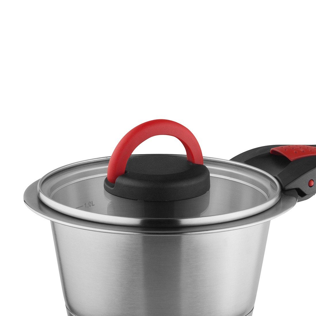 Kuppels Topfdeckel QUICK CLACK PRO, (Glasdeckel, 1-tlg), einklappbarer Deckel