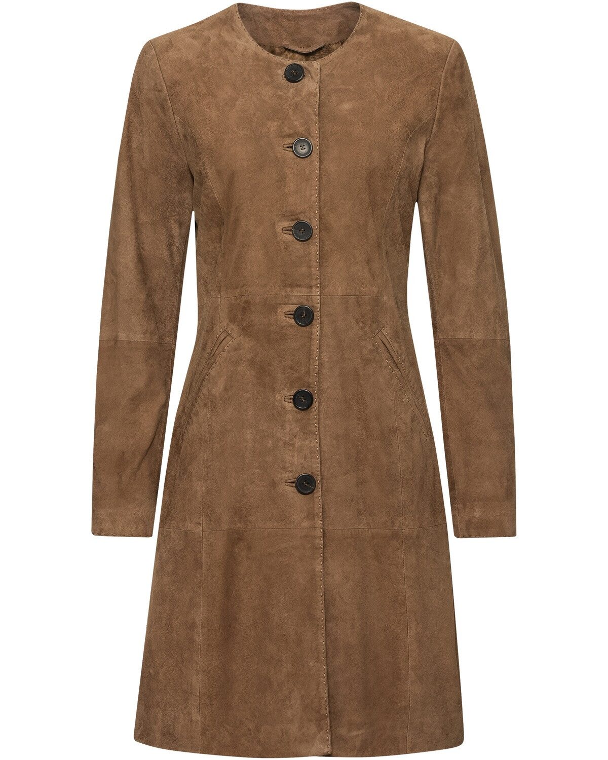 Longblazer Ledermantel aus Ziegenvelours