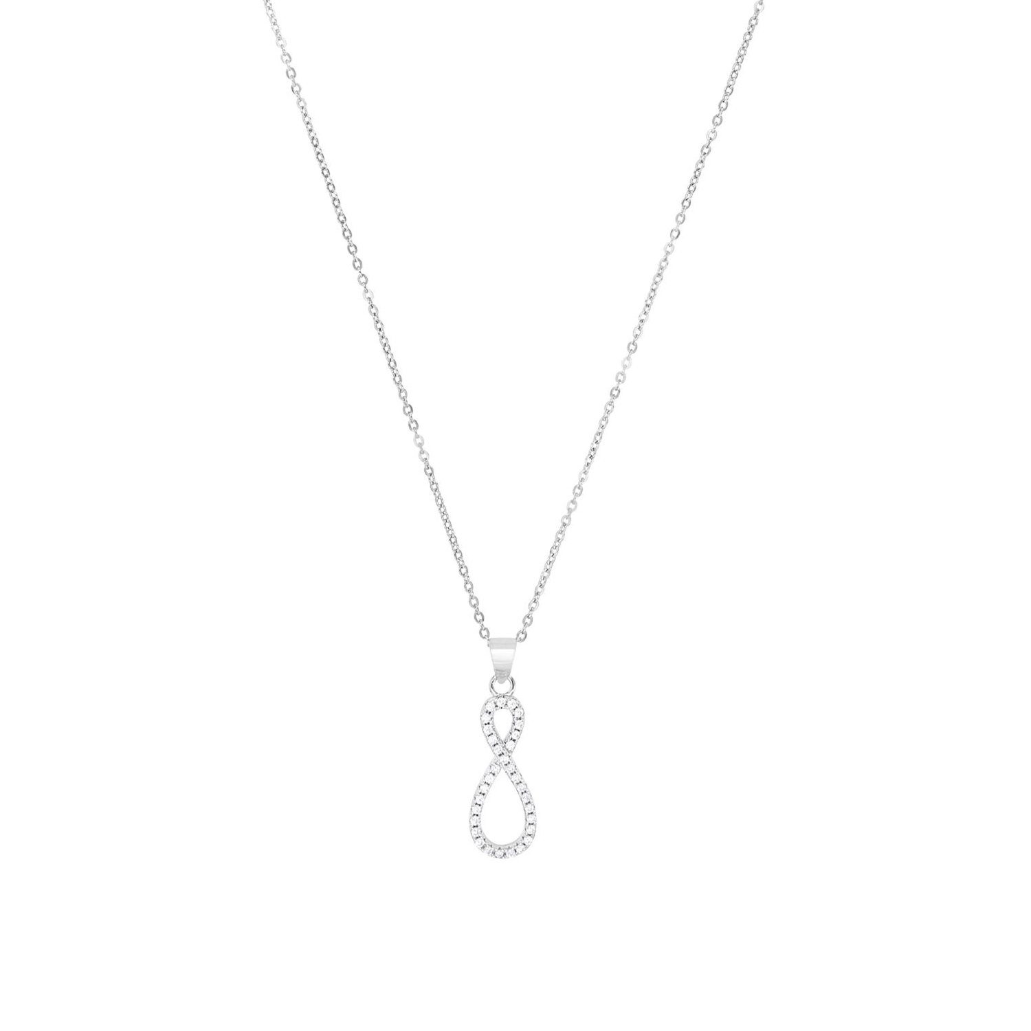 Amor Silberkette für Kette (2-tlg., Zirkonia Sterling 925 mit synth., Silber, Anhänger) Infinity Damen