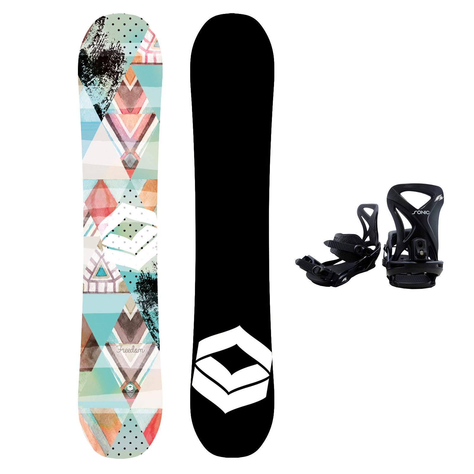 F2 Snowboard F2 Set Damen Snowboard Freedom HTSG 143cm + Sonic Bindung M Sale