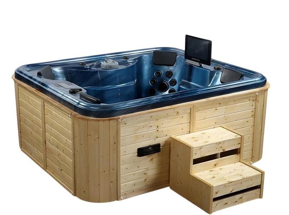 JVmoebel Whirlpool-Badewanne Hydromassagewanne Braun aus Acryl mit integrierter Massagefunktion, Made in Europe