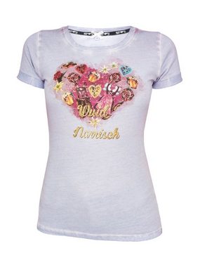 MarJo Trachtenshirt T-Shirt TATJANA veilchen