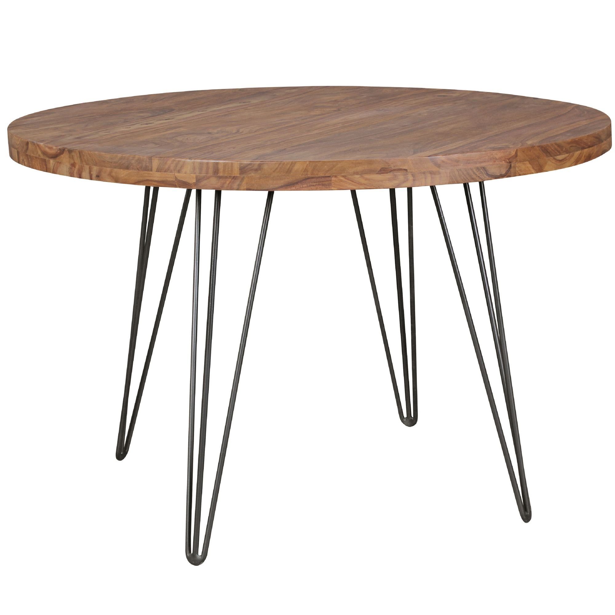 möbelando Esstisch Design 4 Landhaus cm rund Sheesham BAGLI Küchentisch Ø Esstisch Massiv-Holz, braun, cm, x rund Design Personen Esszimmer Esszimmertisch 78 Esszimmertisch 120 für x Ø BAGLI 120 Tisch 78