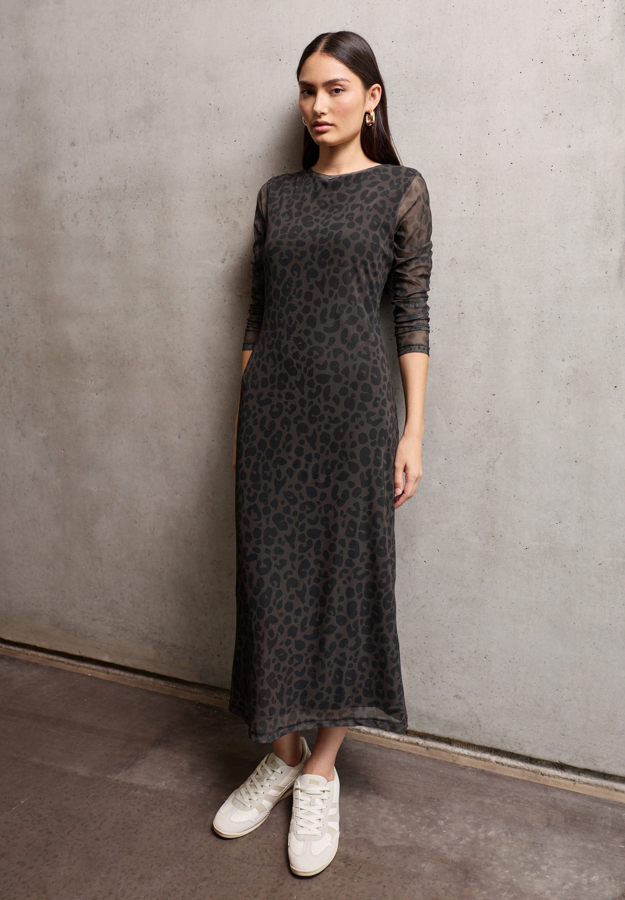 STREET ONE STUDIO Midikleid mit Leo-Muster