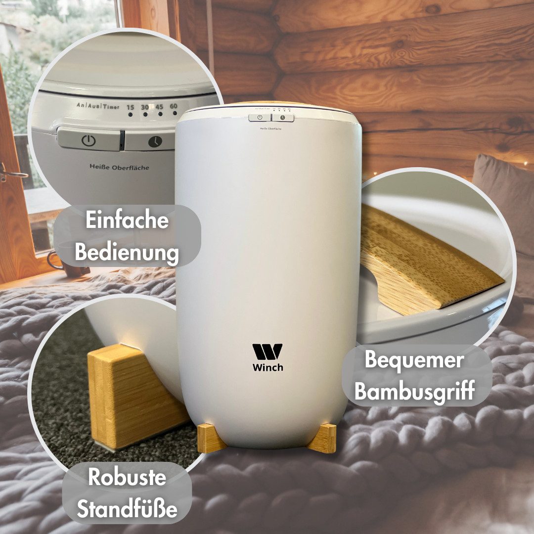 Winch Heizlüfter Wellness Handtuchwärmer, Handtücher, Decken & Kleidung, aus Bambus, Netzbetrieben – Bild 5 von 5