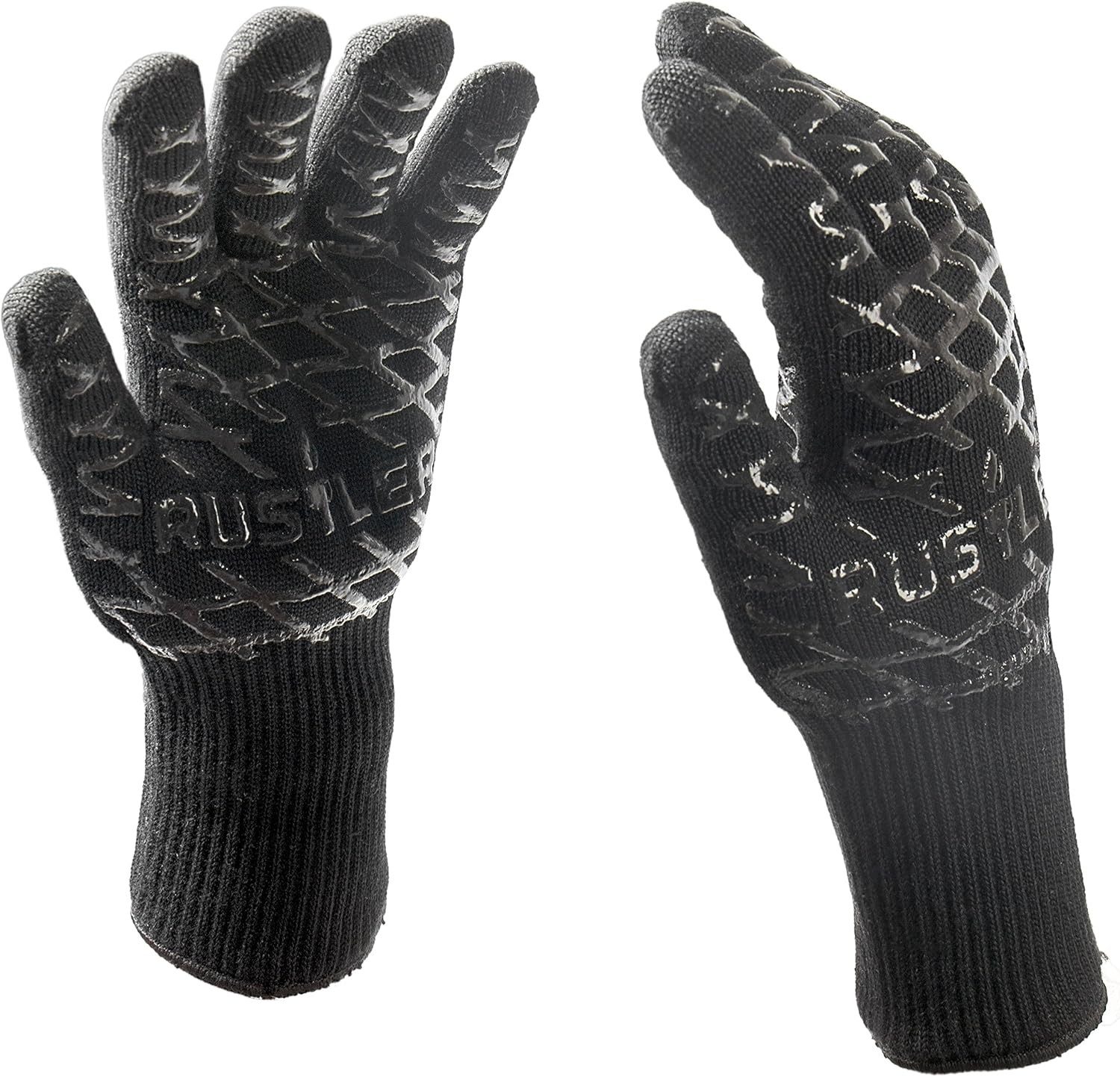 Rustler Grillhandschuhe BBQ Grillhandschuhe schwarz hitzebeständig günstig online kaufen