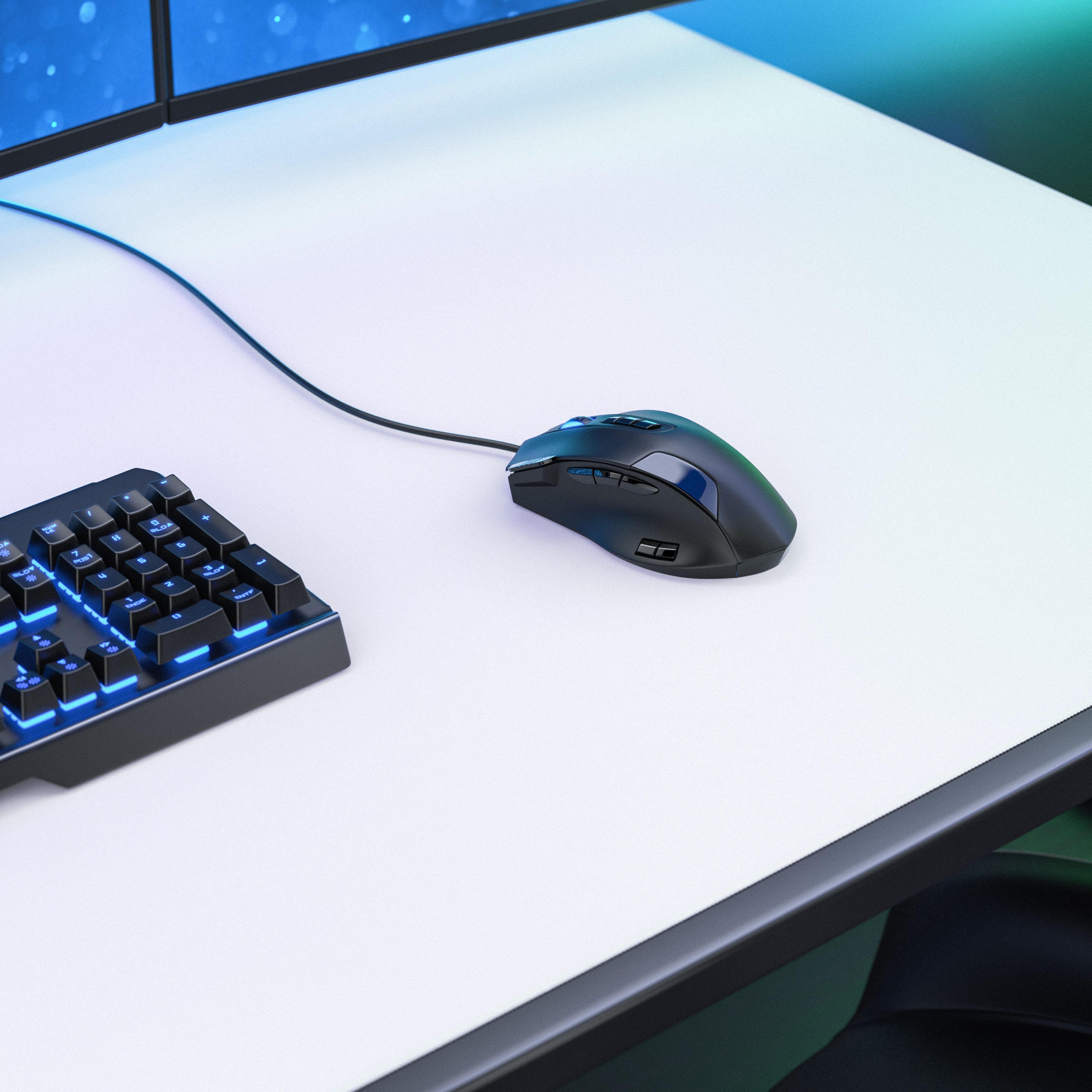 Titanwolf Gaming Mauspad extralarge Mousepad 1200 x 800 x 3 mm, abwaschbar, XXL Tischunterlage, Gummiunterseite rutschfest, strapazierfähig