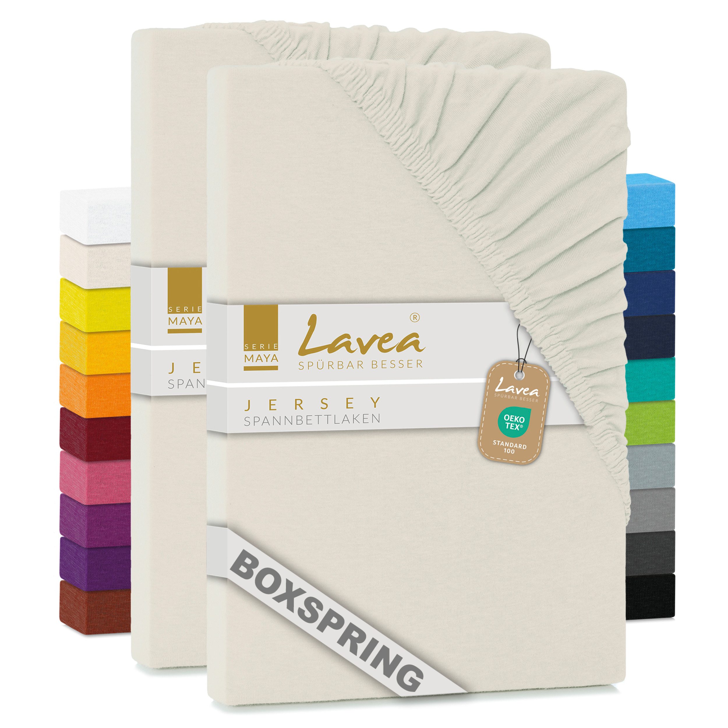 Lavea Spannbettlaken Maya, in Gr. 60x140, 90x200, 120x200, 140x200, 180x200 günstig online kaufen