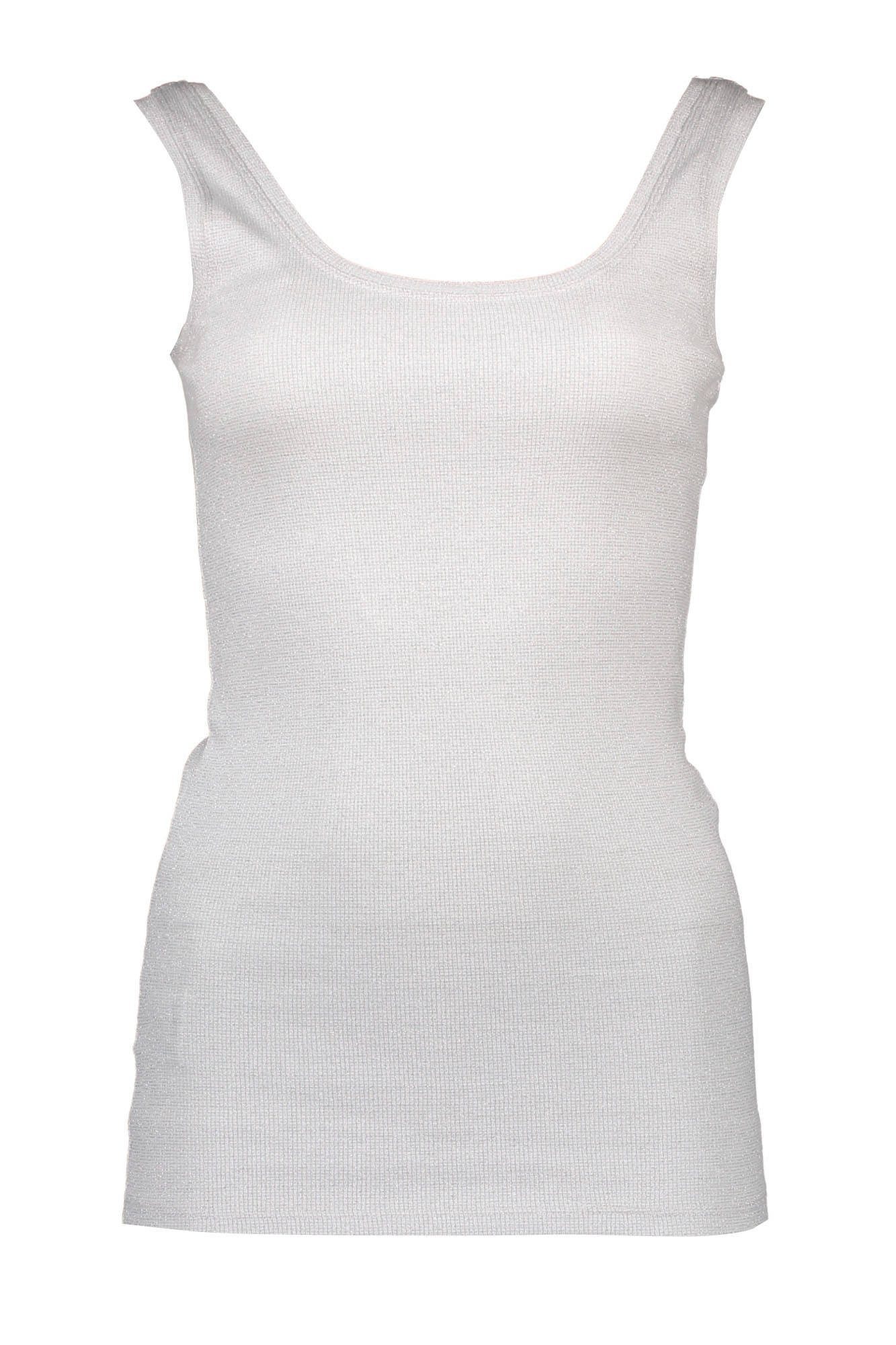 Silvian Heach T-Shirt Weißes Damen-Tanktop mit breiten Trägern und