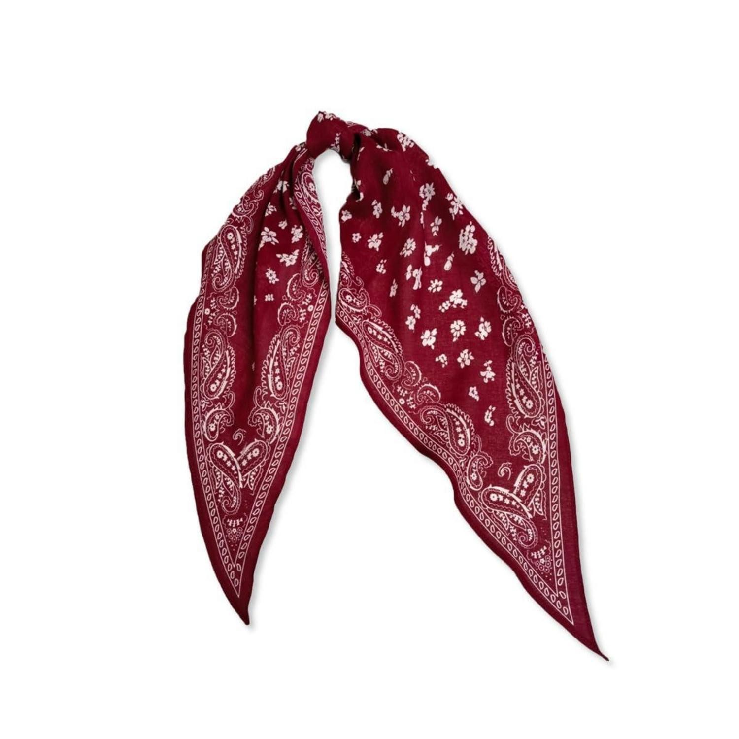 LuxusKollektion Bandana Halstuch Baumwolle Paisley Rot, (1-St)