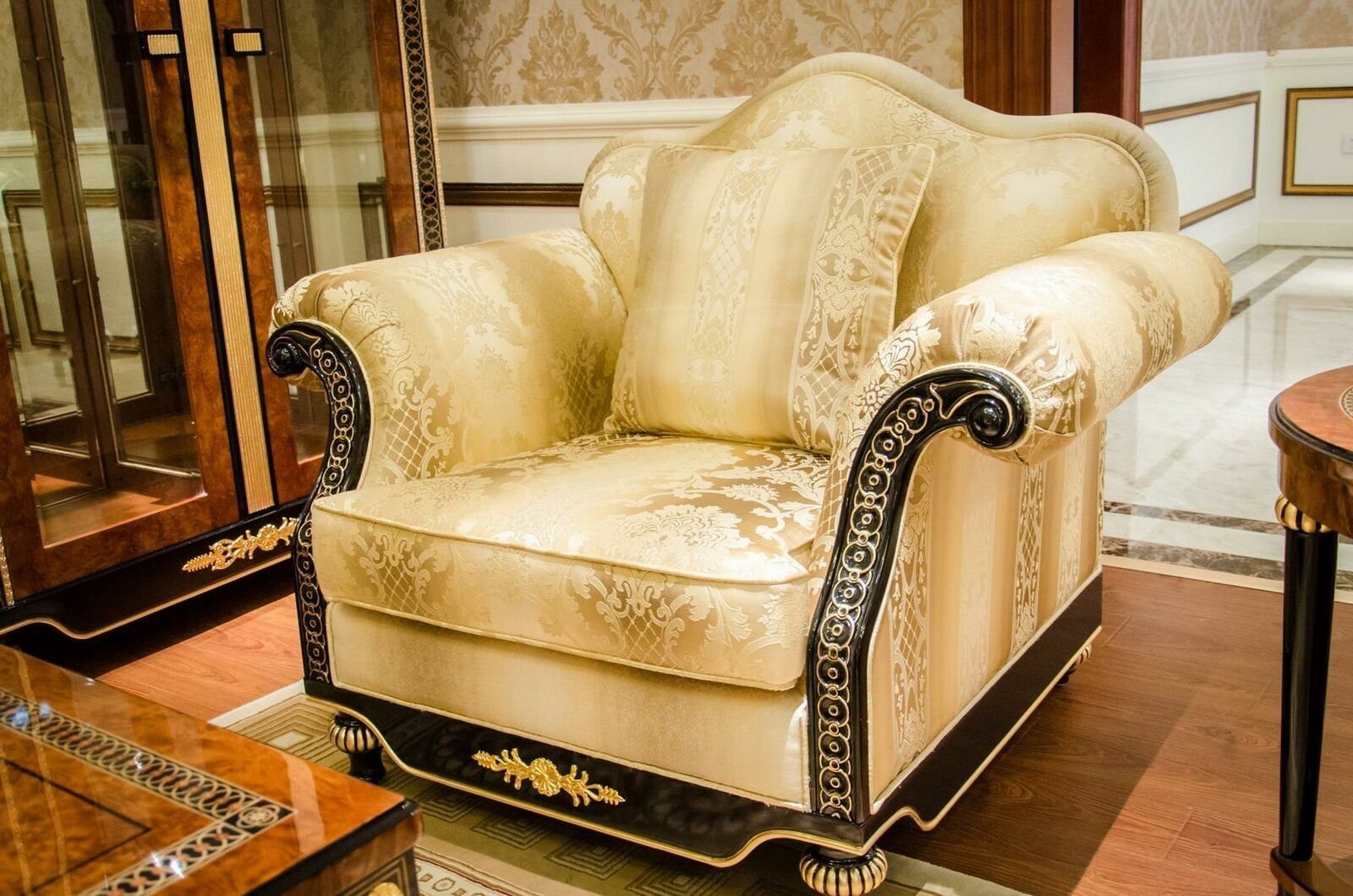 Stil Sofa, Sofagarnitur Antik Rokoko Klassische Sofa Barock 3+1 Couch JVmoebel