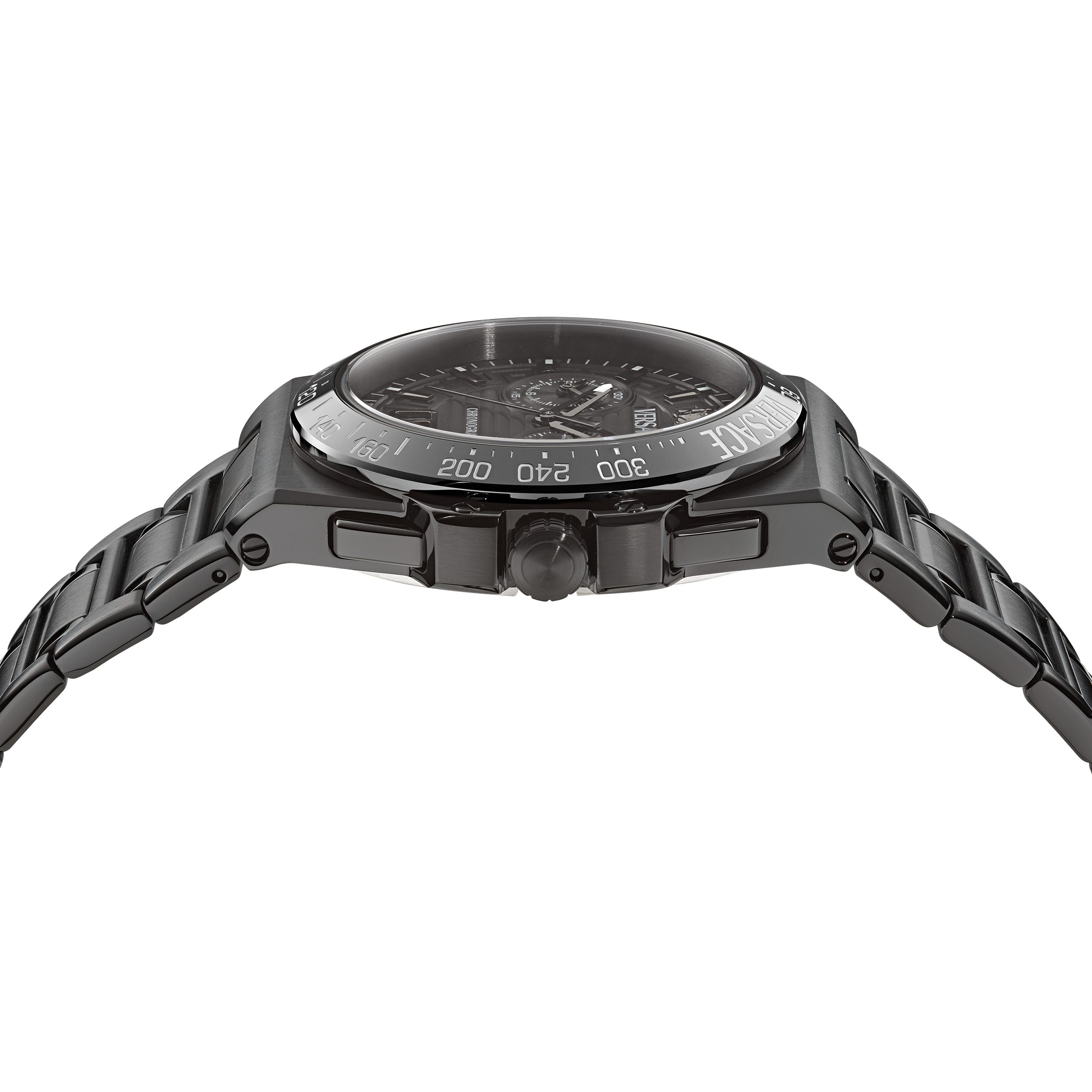 Versace Chronograph GRECA REACTION VE5N00526, Quarzuhr, Armbanduhr, Herrenuhr, Swiss Made, Edelstahlarmband, analog