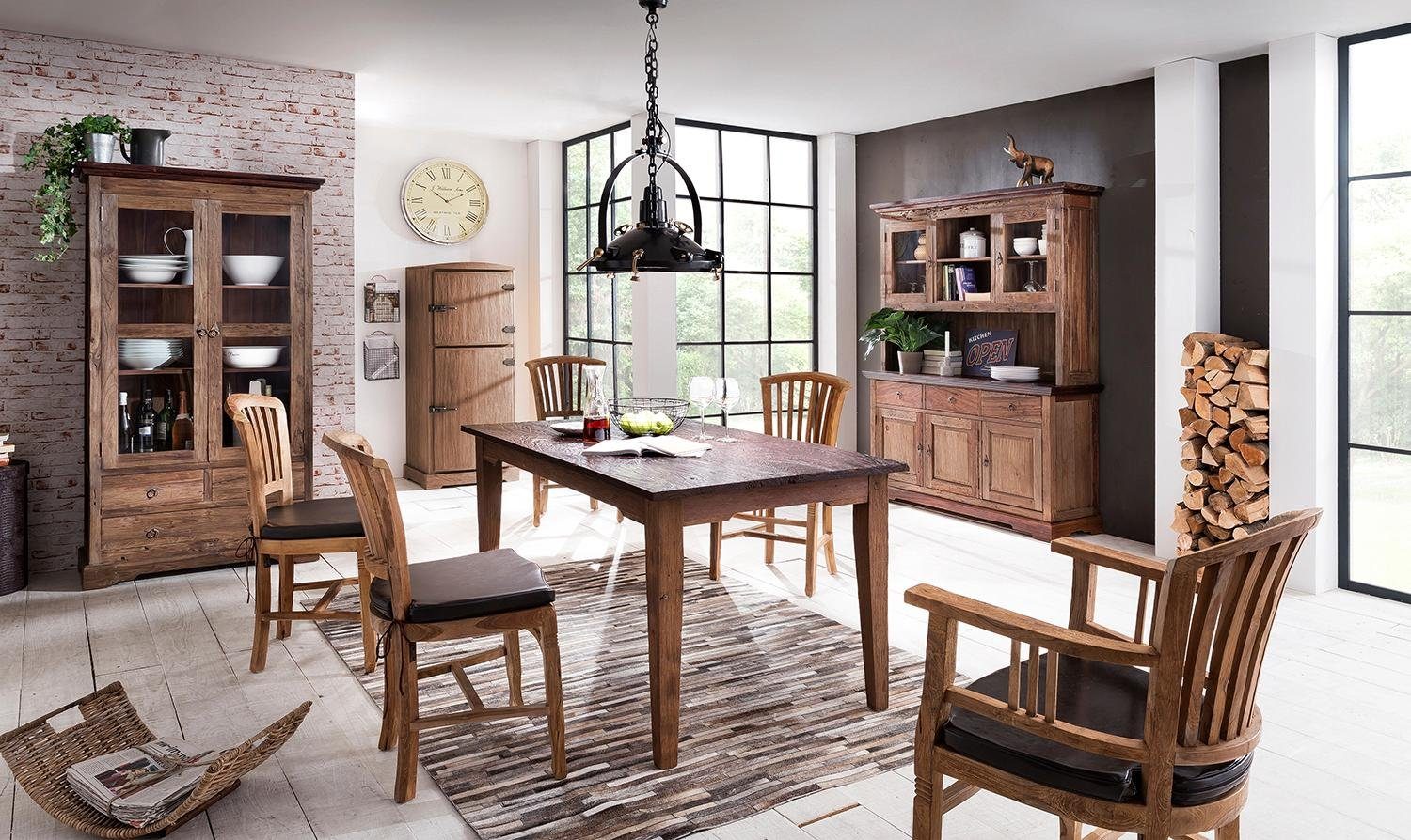 SIT Sideboard Seadrift, aus recyceltem Altholz Teak, Shabby Chic, Vintage