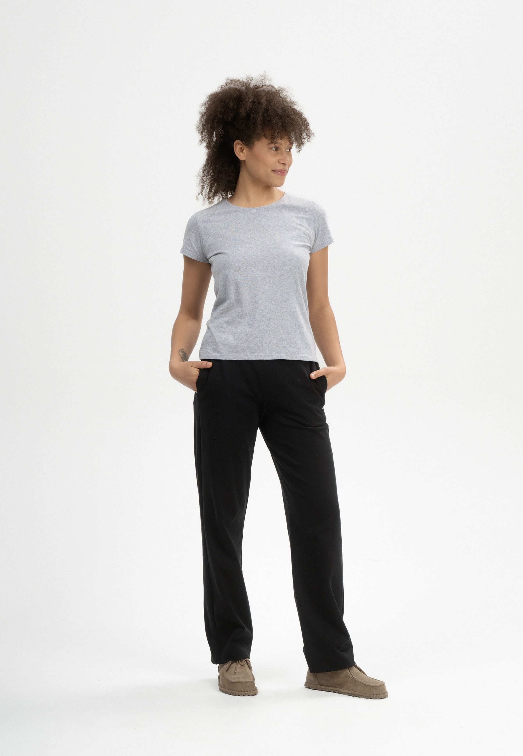 MELA Kurzarmshirt T-Shirt Style LANISHA Schmaler Kragen