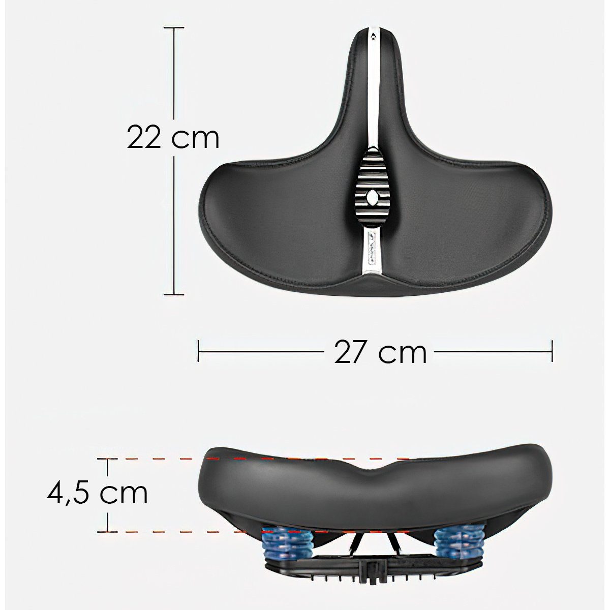 und extra Fahrradsattel mit MidGard O-Zone mit atmungsaktiv gepolsterten (1-tlg) breiten Fahrradsitz