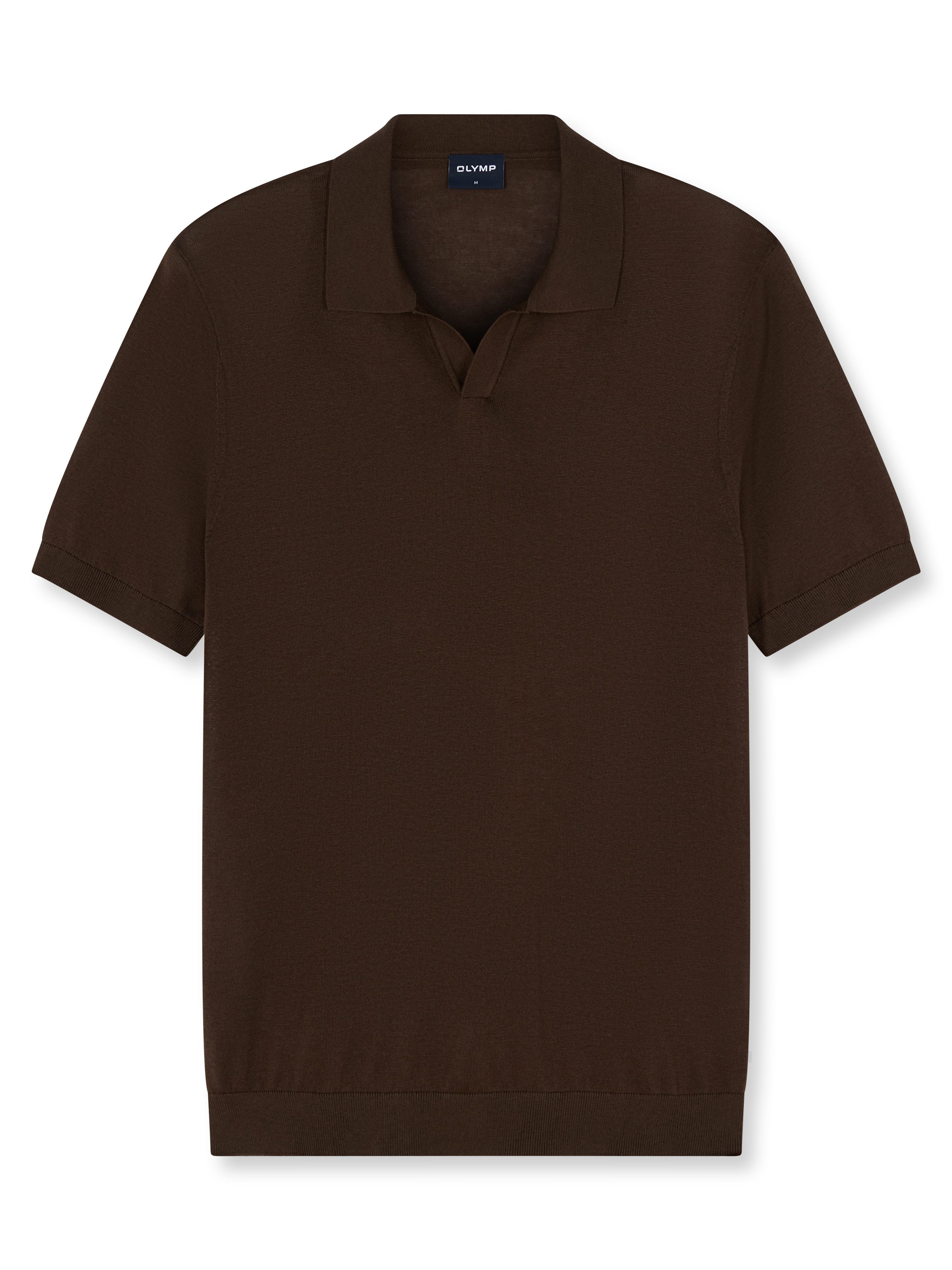OLYMP Poloshirt Strick Casual mit geripptem Kragen, unifarben – Bild 2 von 4