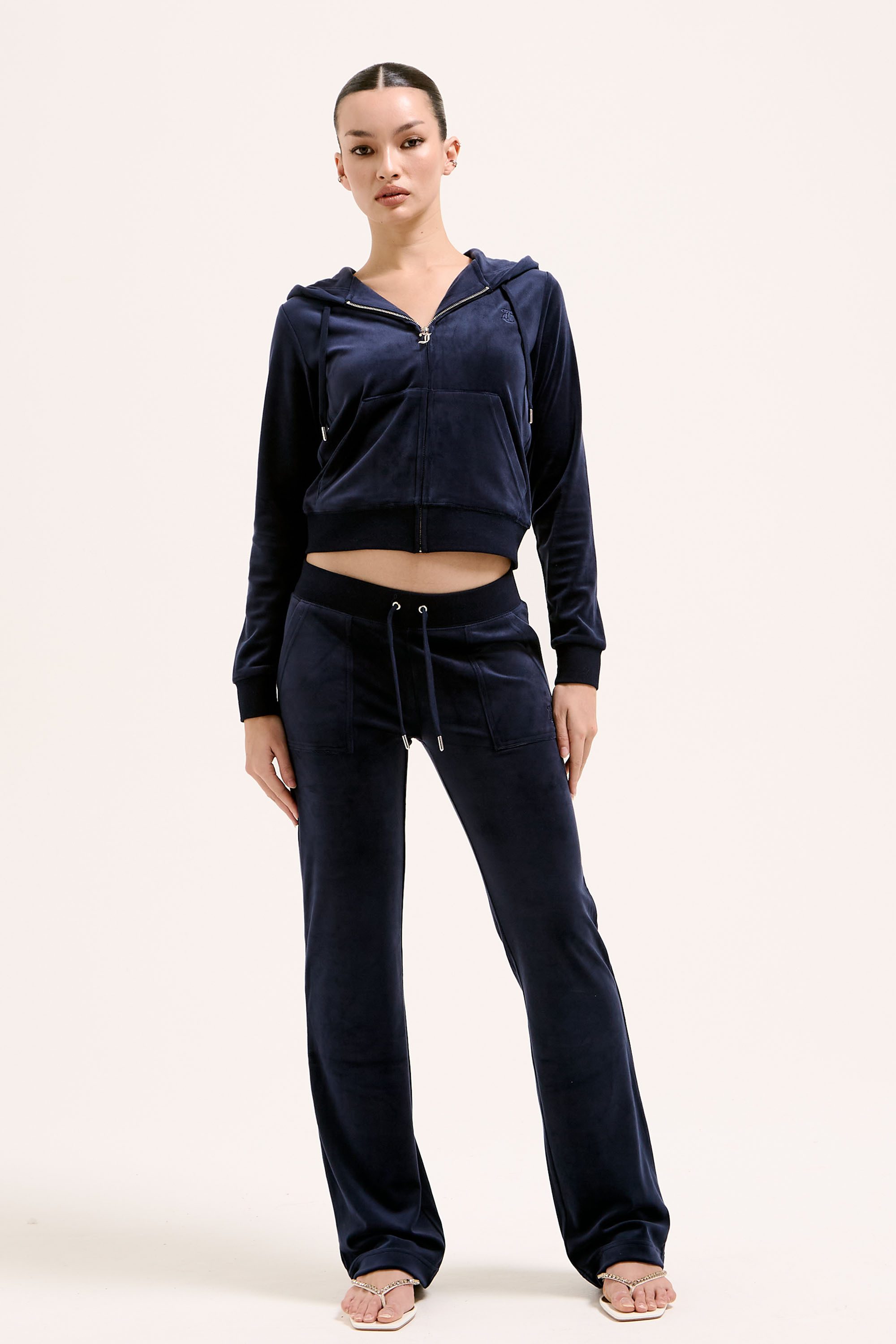 Juicy Couture Sweathose DEL RAY Damen Trainingshose Damen, Sweathose, Velour, Jogginghose mit Glitzer, Sale