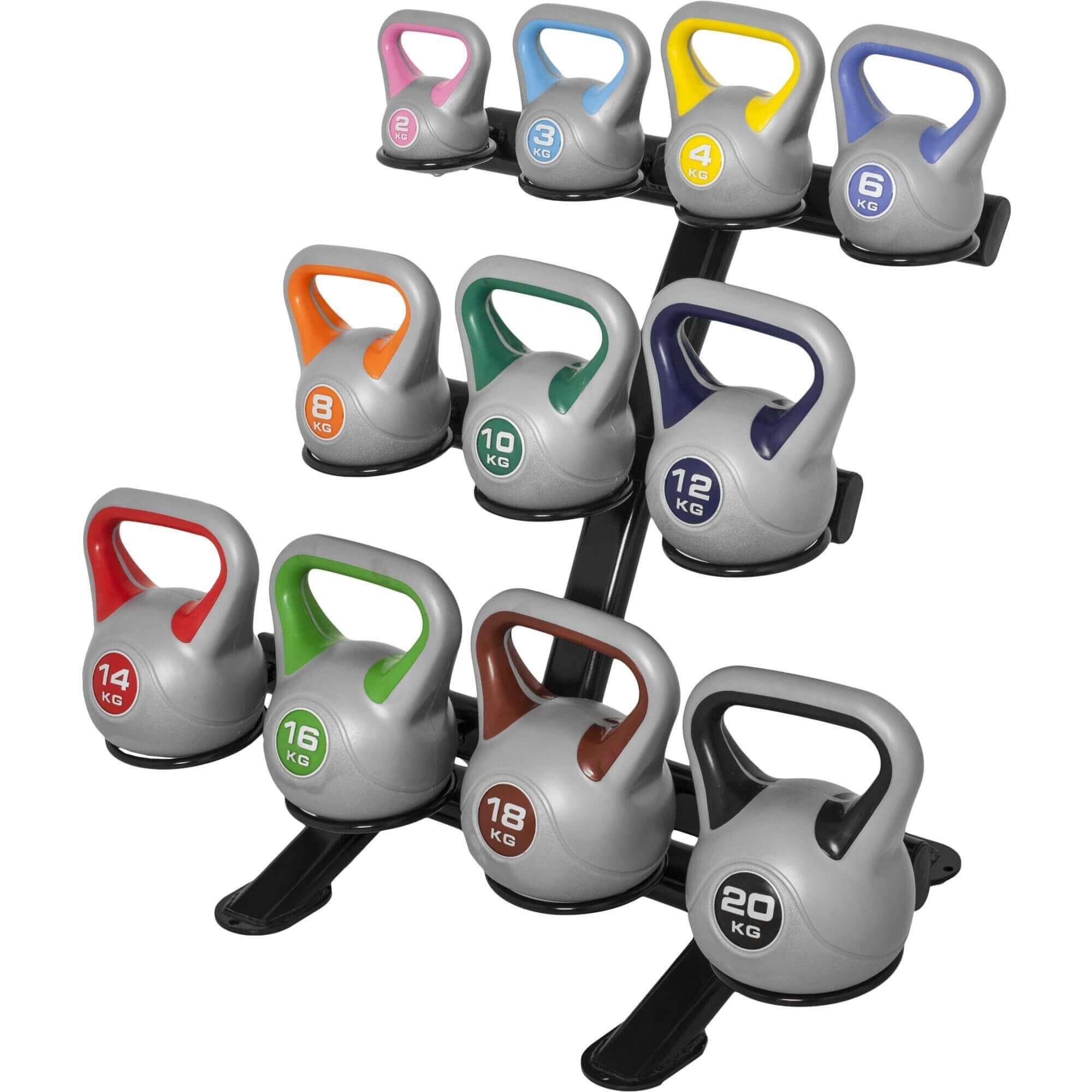 GORILLA SPORTS Kettlebell Kettlebell Ständer für 11 Kettlebells