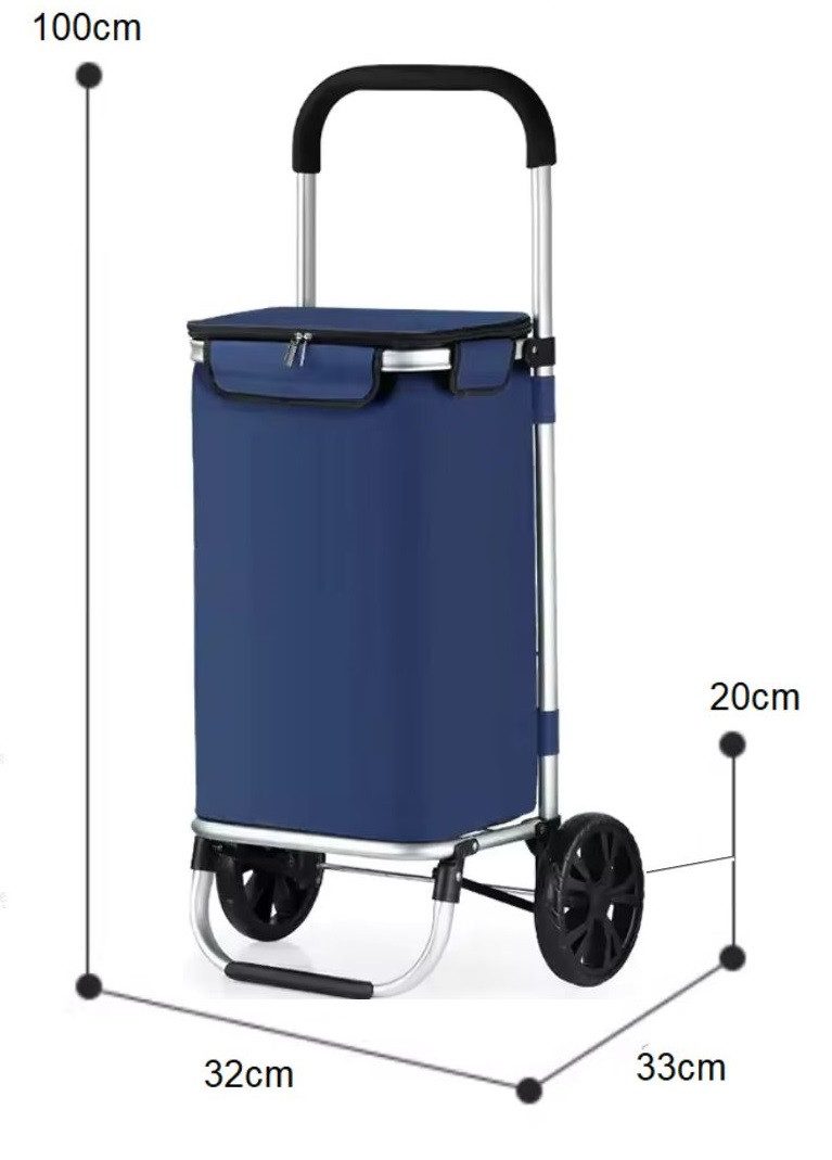 Rungassi Trolley XL Einkaufstrolley 40L Trolley Einkaufswagen Shopping Alum günstig online kaufen