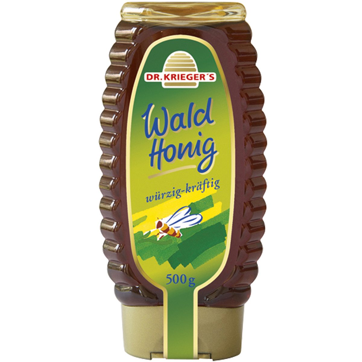 DR. KRIEGER'S Honig, Dr. Kriegers Wald Honig würzig kräftig in der Kopfstehflasche 500g