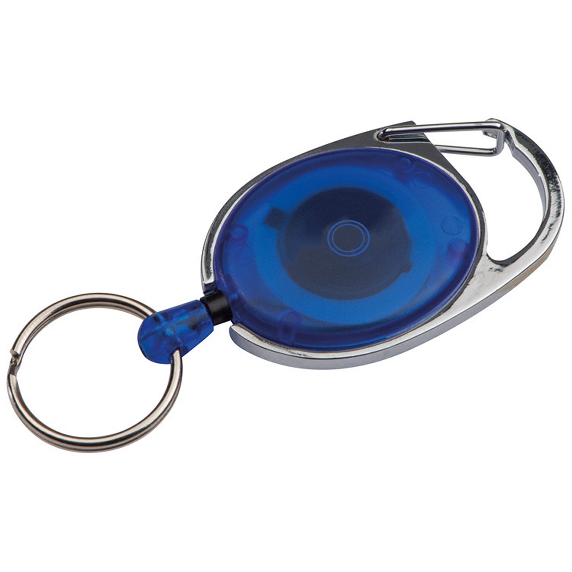 Schlüsselanhänger Schlüsselanhänger mit Karabiner und ausziehbarem Schlüsselring / Farbe