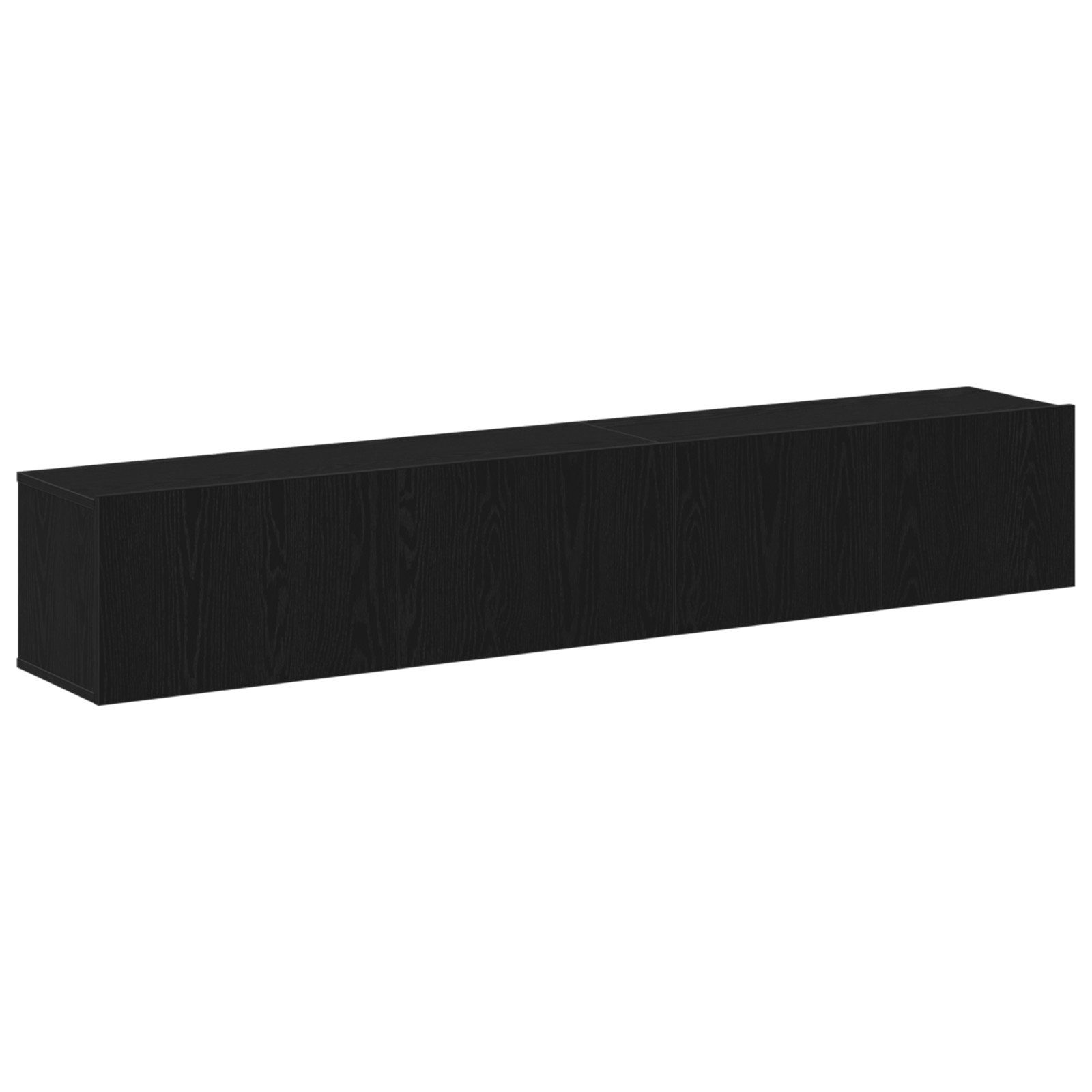 vidaXL TV-Schrank 2-tlg. TV-Schrank-Set Schwarz Holzwerkstoff günstig online kaufen