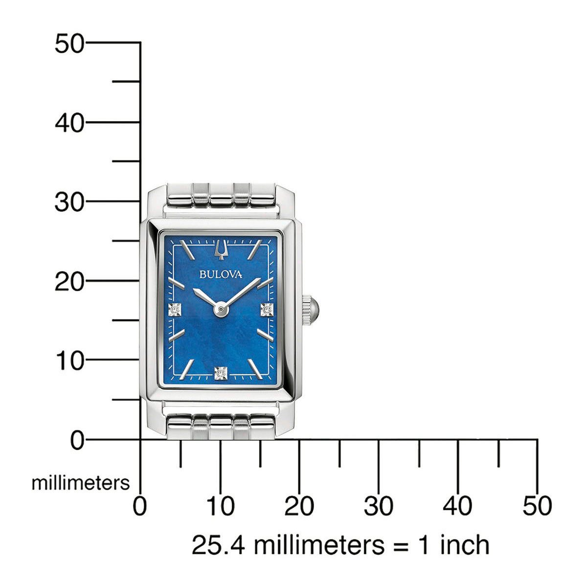 Bulova Quarzuhr 96P245, Armbanduhr, Damenuhr, Edelstahlarmband, günstig online kaufen