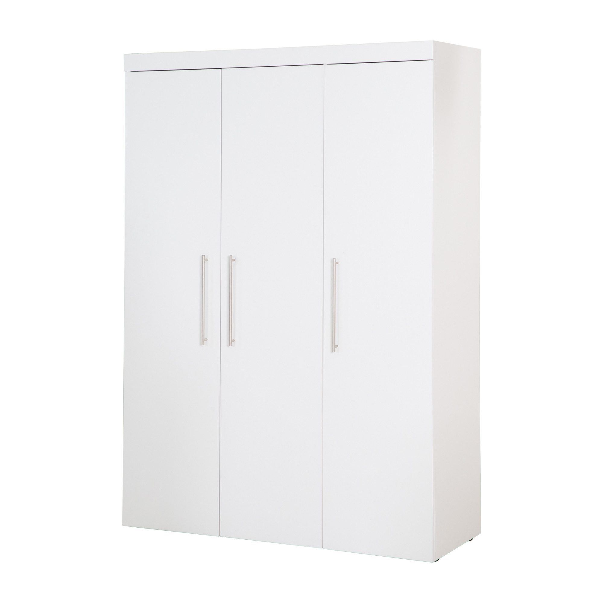 roba® Kinderkleiderschrank Kimi aus Holz - Weiß mit Griffen aus Metall Klas günstig online kaufen