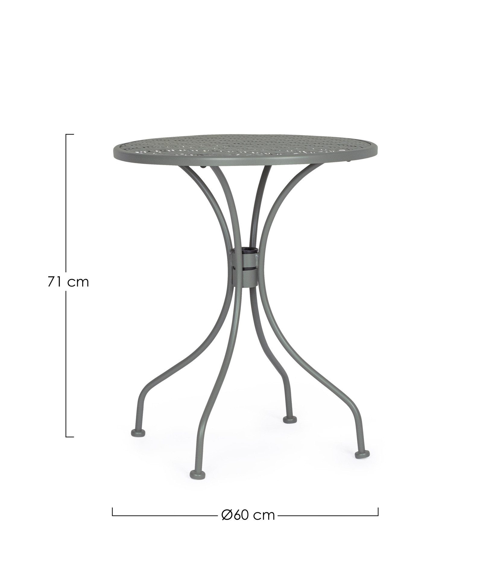 Feeling4Home Esstisch Lizette aus Metall, Dark Olive, Geeignet für 2-3 Personen