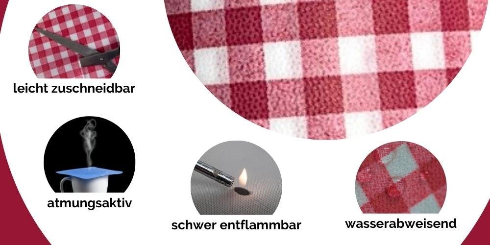 Tischdecke + Sensalux Vlies, aus Größe stoffähnlichem wählbar Farbe Tischdecke