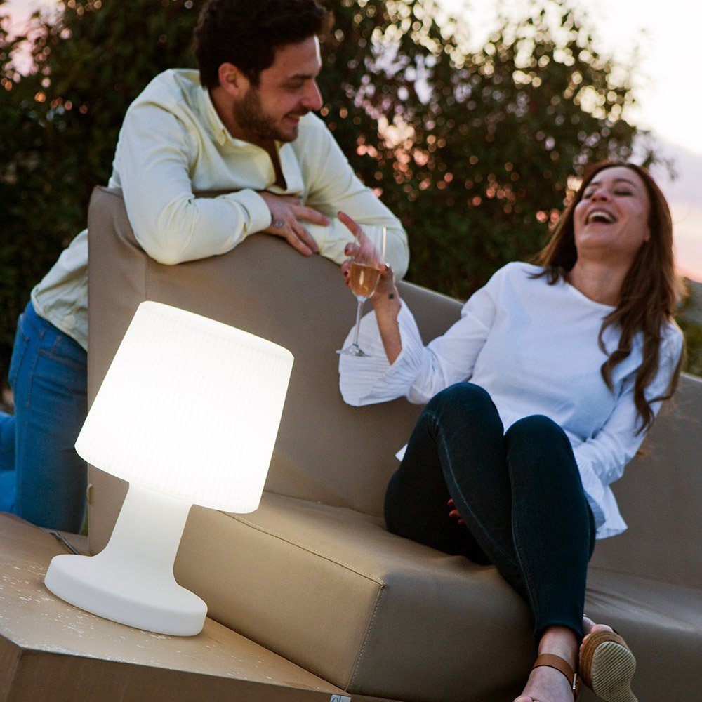 LED Innenbereich Carmen Außen-Tischleuchte Weiß, Warmweiß Licht-Trend Tischleuchte
