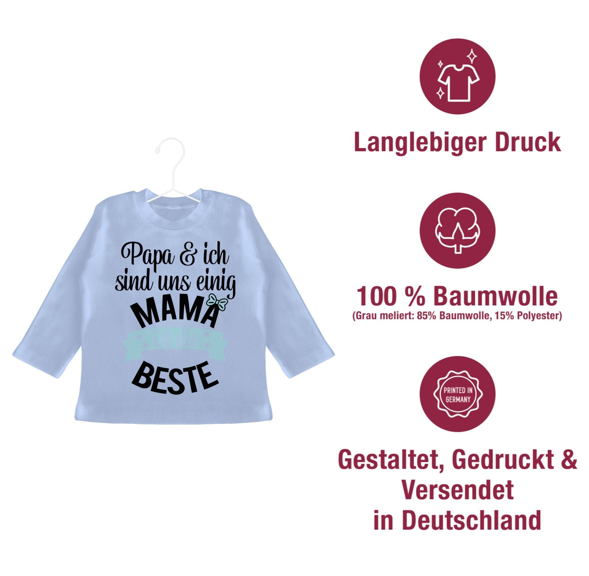 Shirtracer ist T-Shirt Muttertagsgeschenk Mama 1 II beste Babyblau die