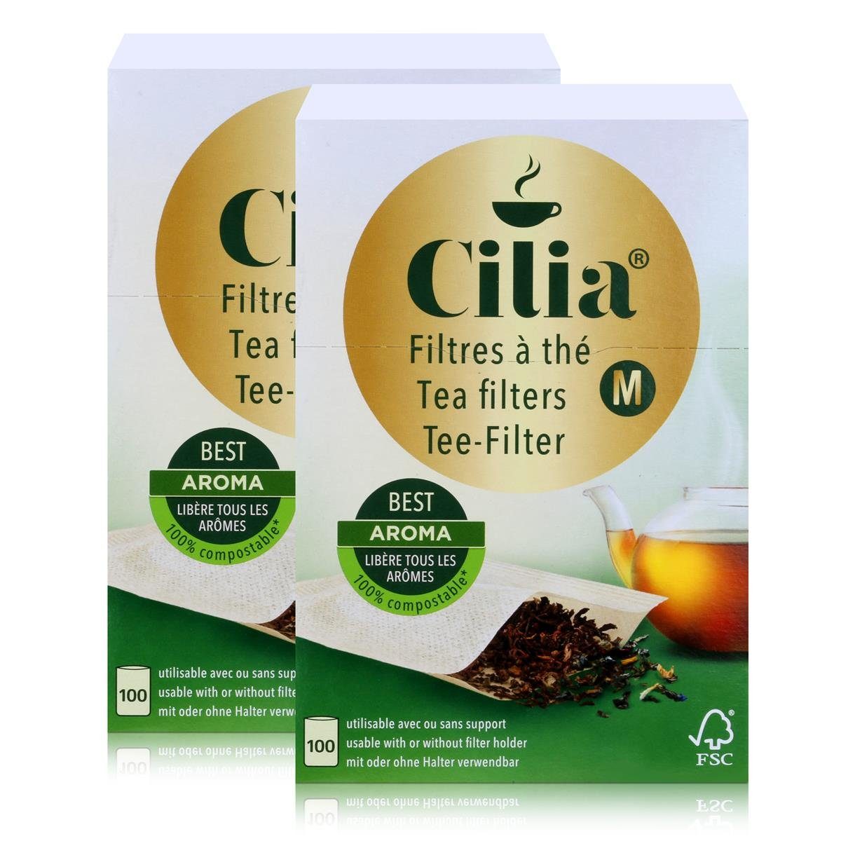 Cilia Teesieb CILIA® Teefilter 100Stk. Grösse M mit/ohne Halter verwendbar (2er Pac