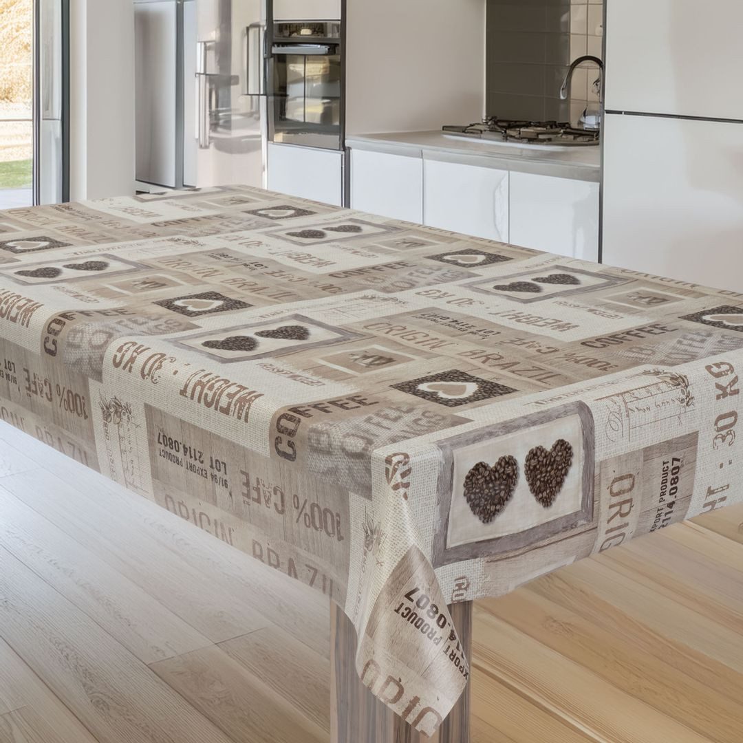 laro Tischdecke Wachstuchtischdecke Kaffee Zeit PVC Eckig – Bild 4 von 5