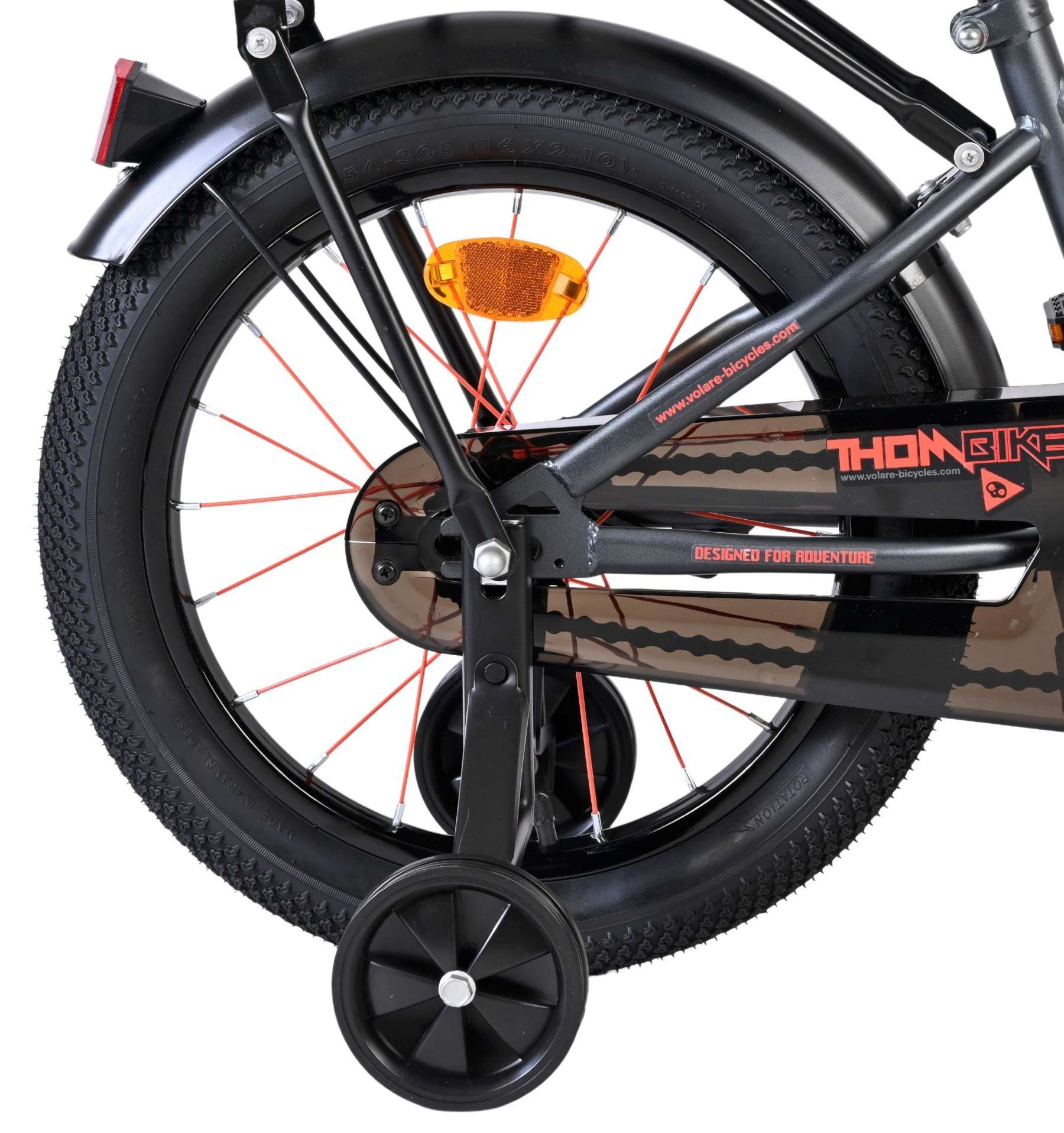 Volare Kinderfahrrad Thombike Jungs 18 Zoll Blau/Grau - Stützräder, Rücktritt- & Handbremse, Höhenverstellbarer Sattel und Lenker (Sitzhöhe 50–64 cm)