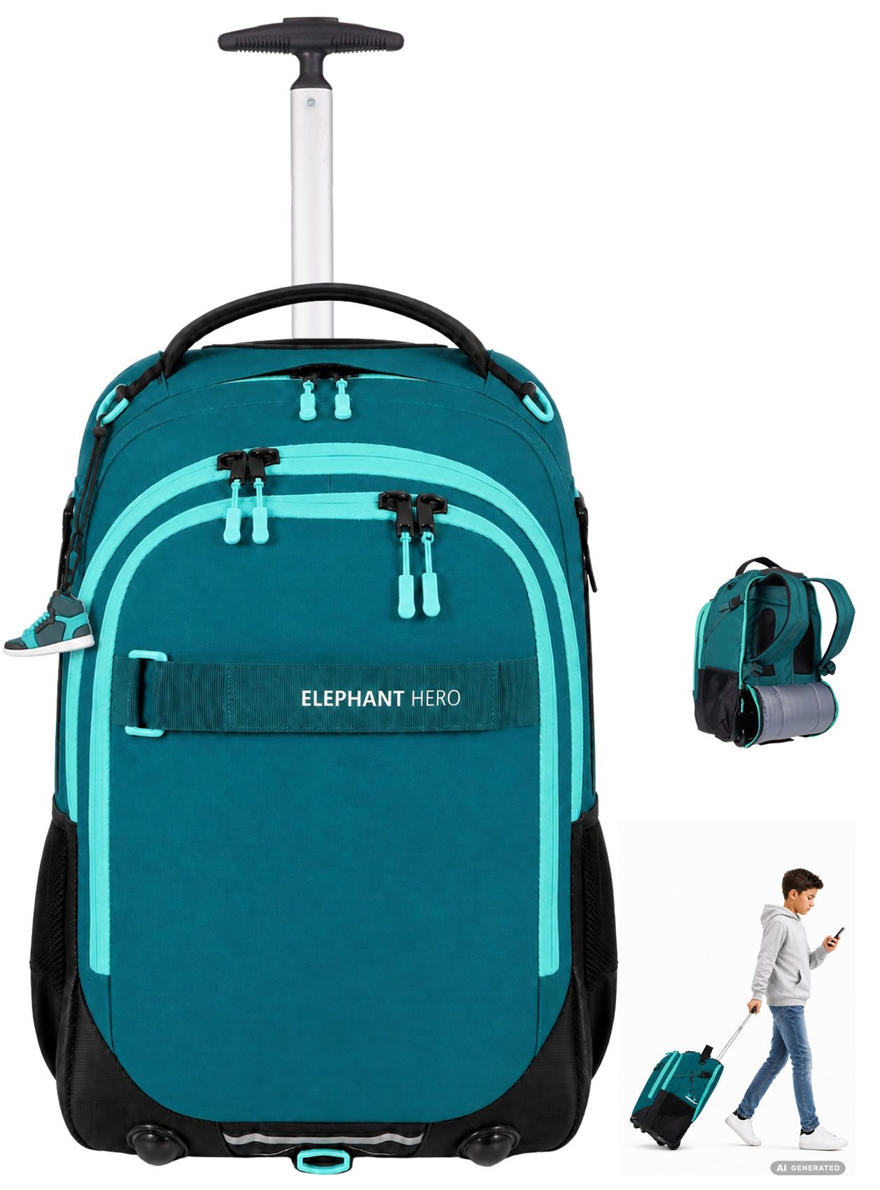 ELEPHANT Schulrucksack Trolley Hero Signature Schultrolley, Rucksacktrolley Daypack Trolly