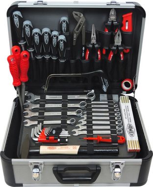 FAMEX Werkzeugset 728-19 Profi Alu Werkzeugkoffer mit Werkzeug Set, (PROFESSIONAL, 115-St), Made in Germany