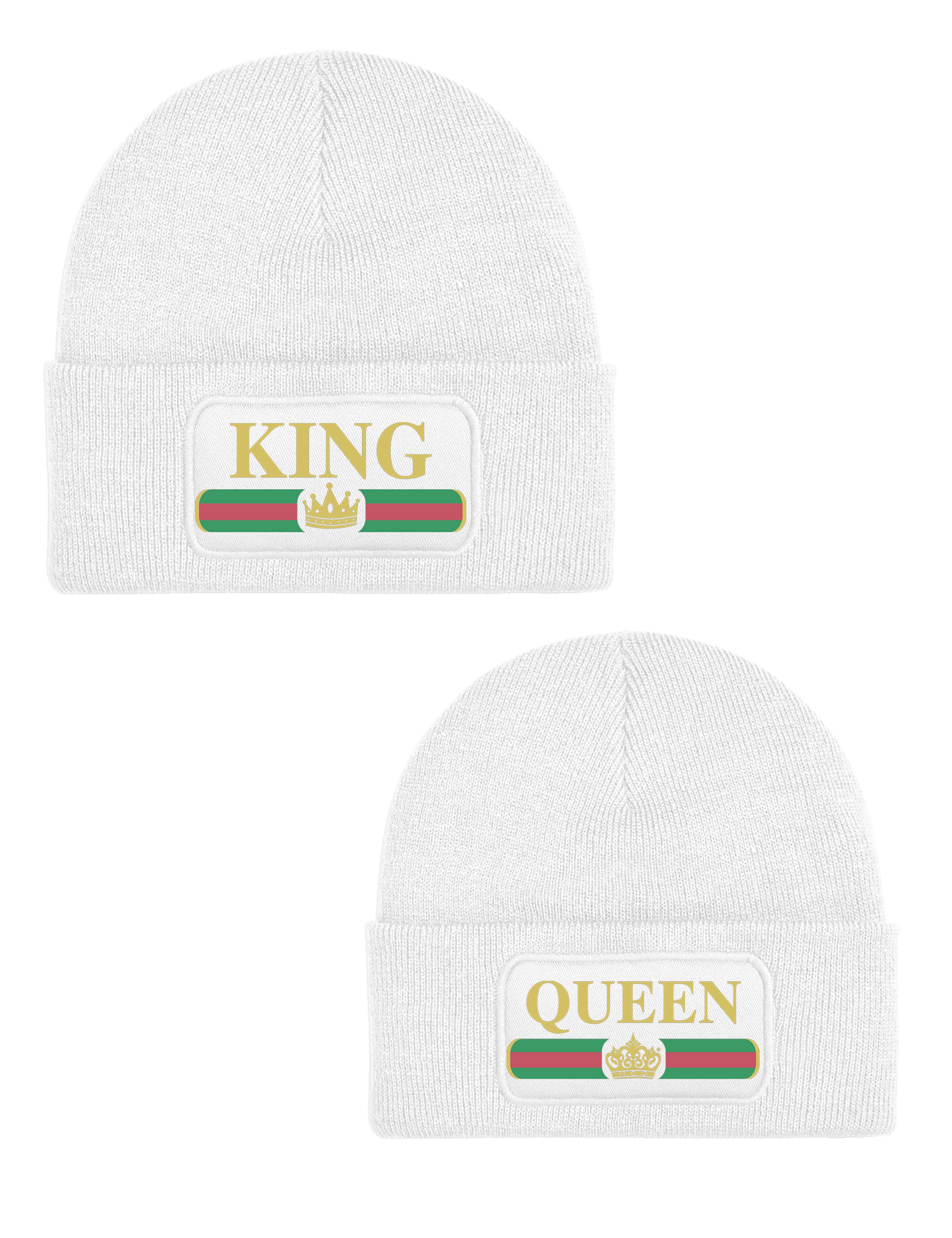 Youth Designz Beanie King und Queen unisex Beanie Mütze mit trendigem Motiv