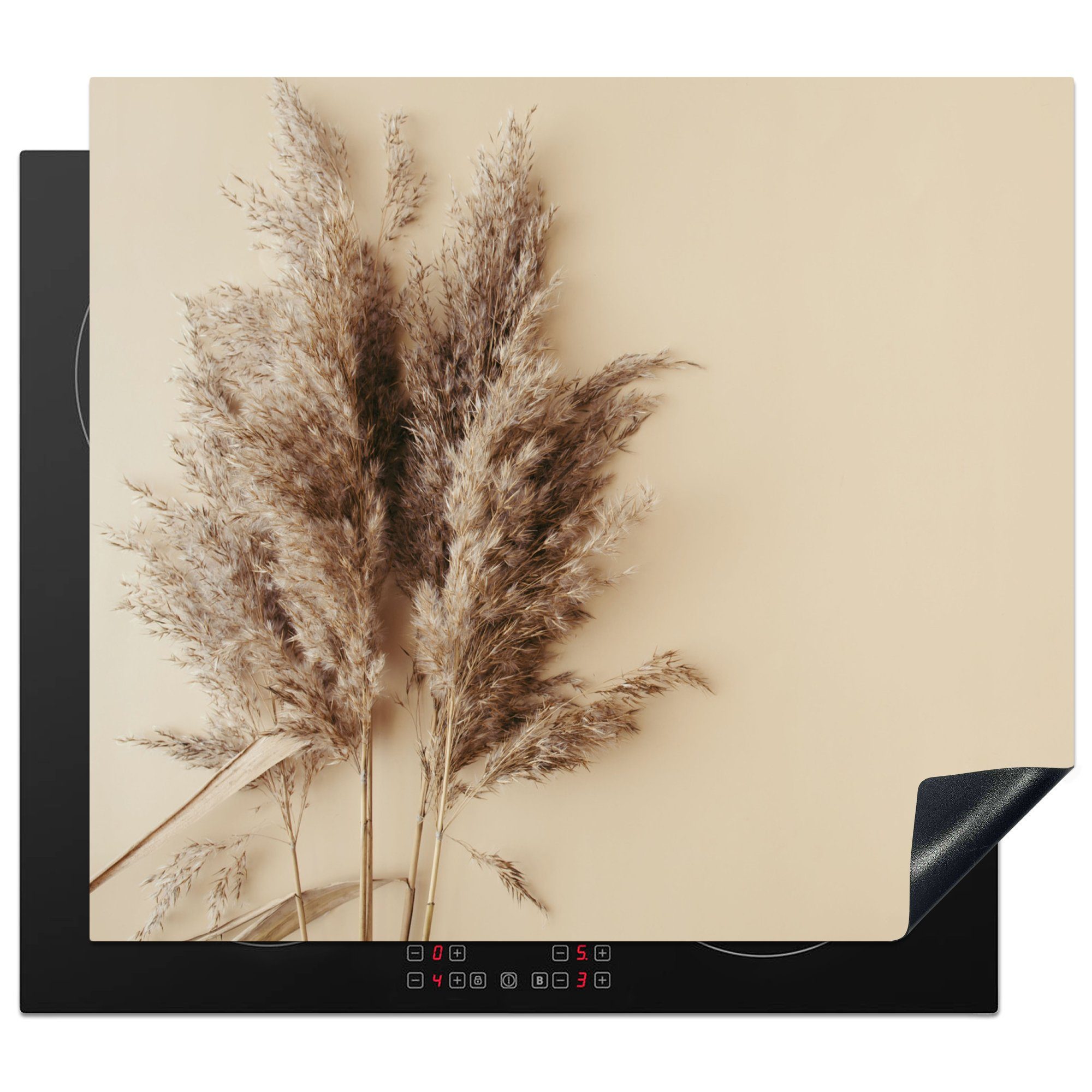 MuchoWow Herdblende-/Abdeckplatte Körner - Pastell - Natur, Vinyl, (1 tlg), 60x52 cm, Mobile Arbeitsfläche nutzbar, Ceranfeldabdeckung