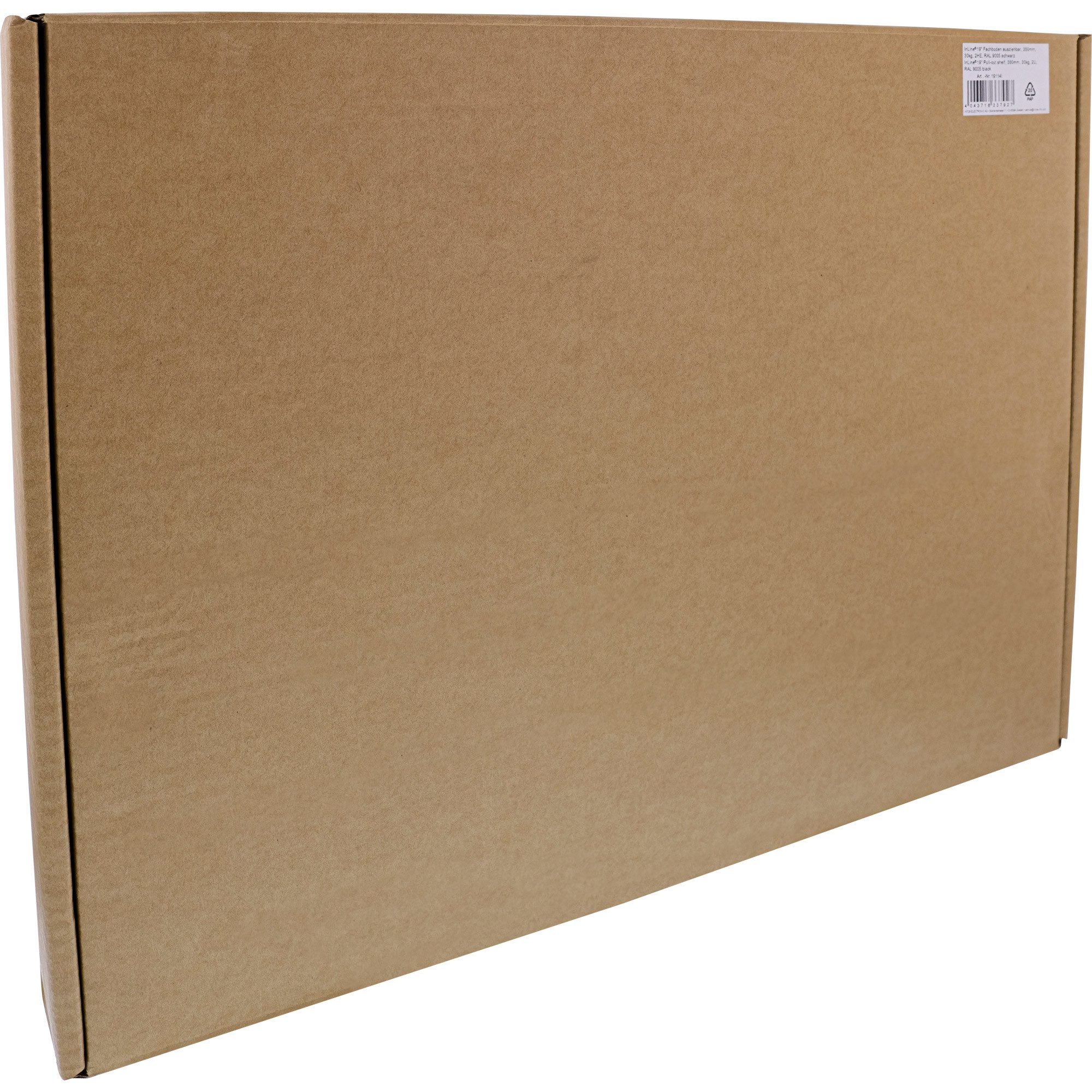 Inline PC-Gehäuse Fachboden ausziehbar, 350mm, 30kg, 2HE, RAL 7035 lichtgrau