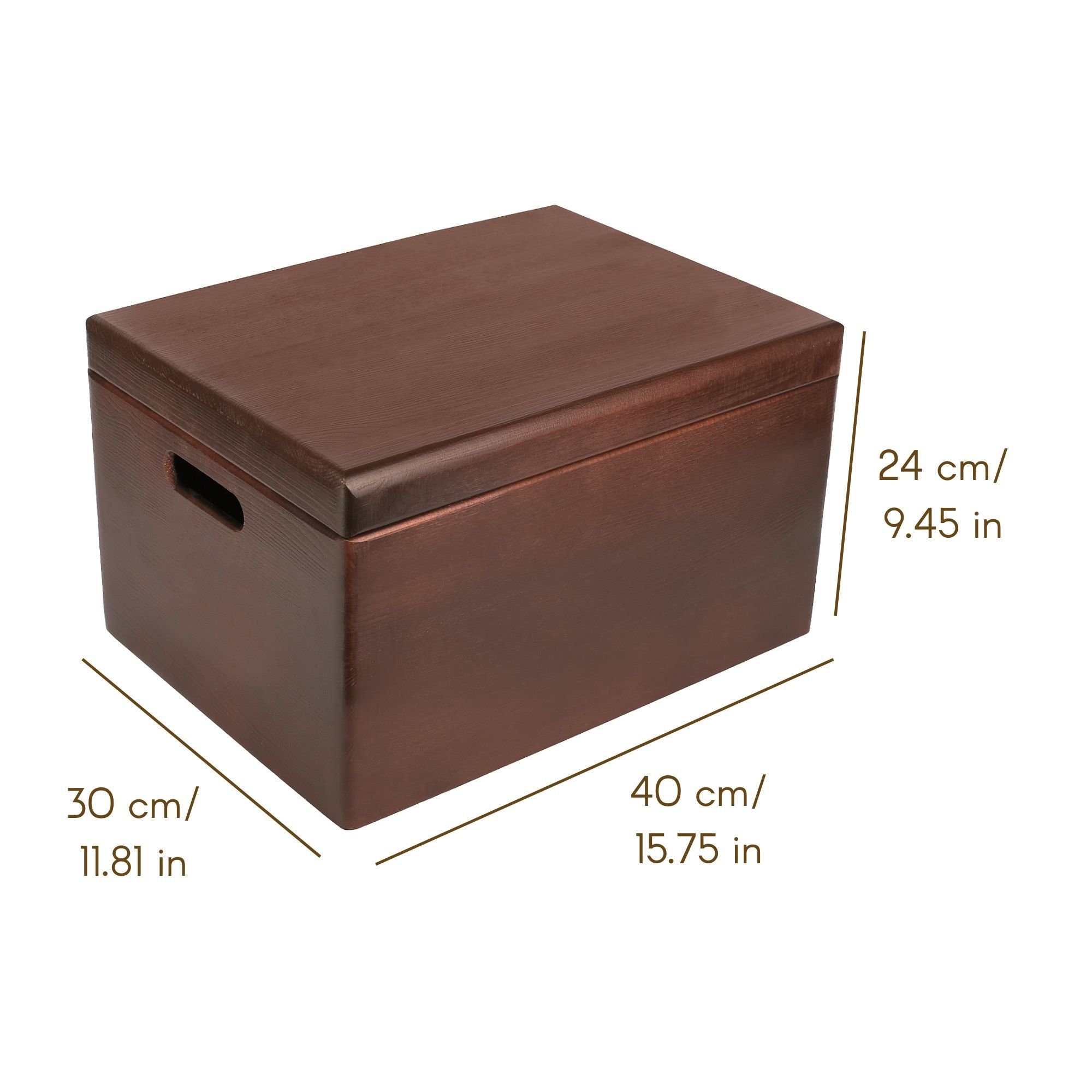 Creative Deco Holzkiste mit Deckel XXL groß 40x30x24 cm Erinnerungsbox Baby Holzbox, mit Griffen, Scharnieren