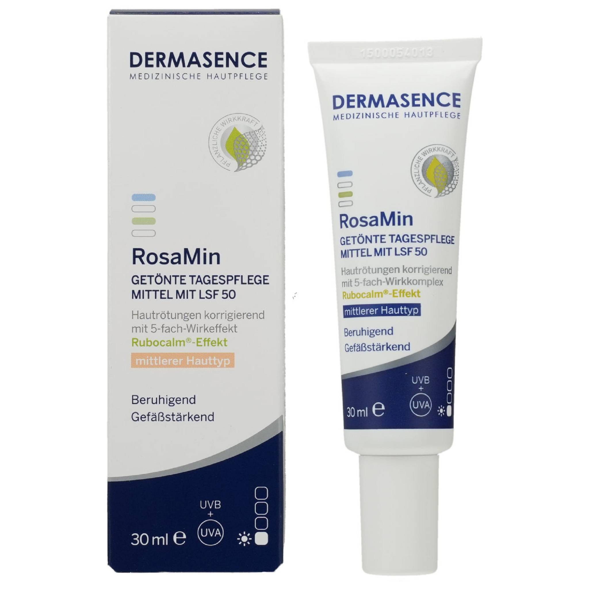 Dermasence Sonnenschutzcreme DERMASENCE RosaMin Getönte Tagespflege mit LSF 50 10St PZN 14171030