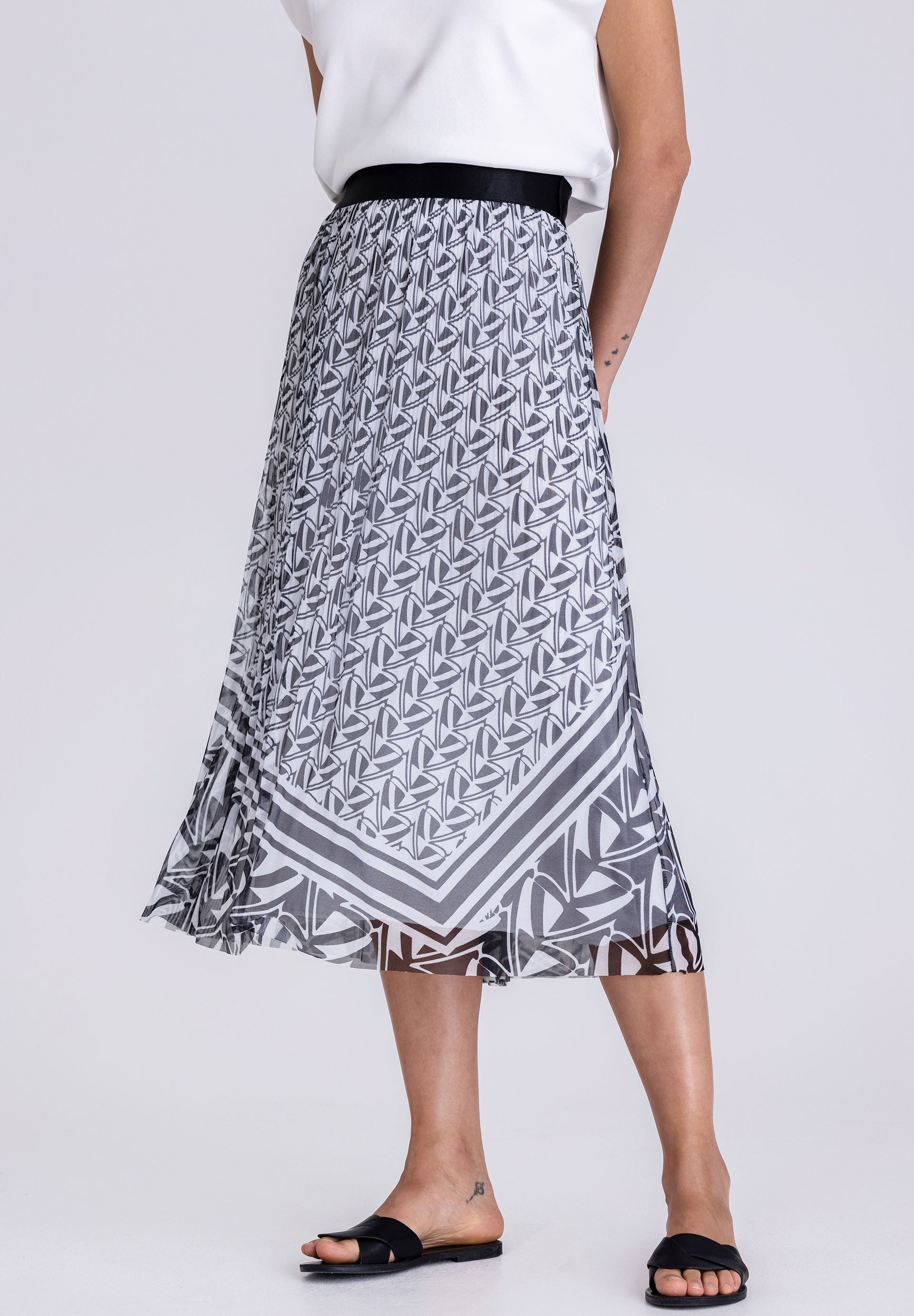 TUZZI Midirock mit Plissee-Falten