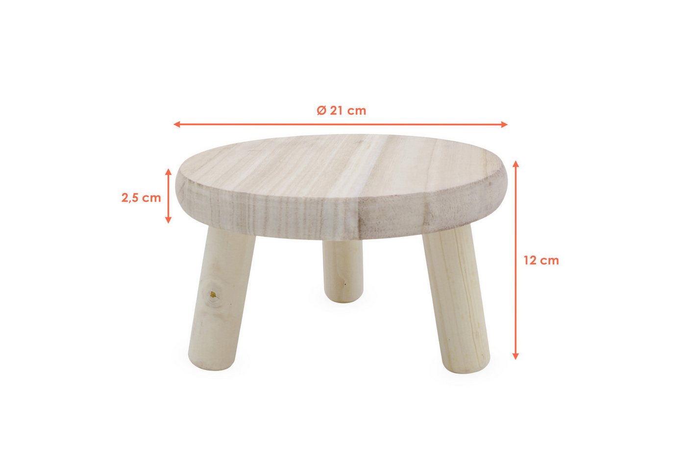 Thumbnail - Spetebo Blumenhocker Holz Blumenhocker natur mit 3 Beinen (Anzahl, 1 St., Stück), stabiler Stand