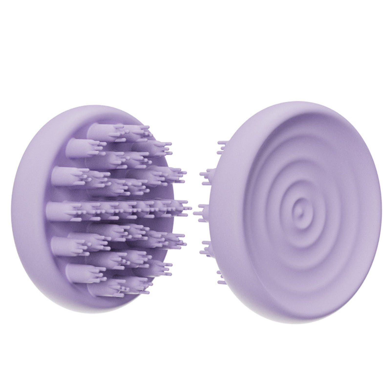 Blusmart Badebürste Runde Gewellte Zahn-Shampoo-Bürste, Wiederverwendbare purple
